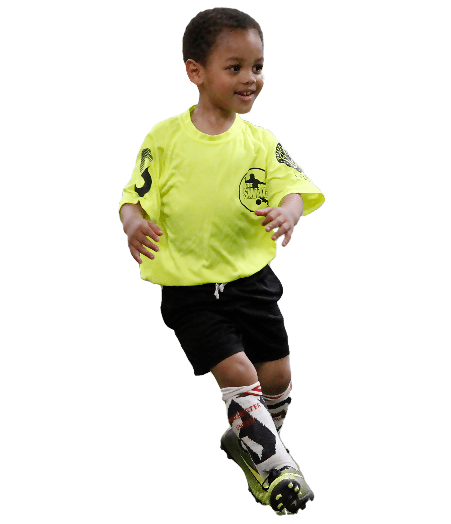 Child playing soccer
